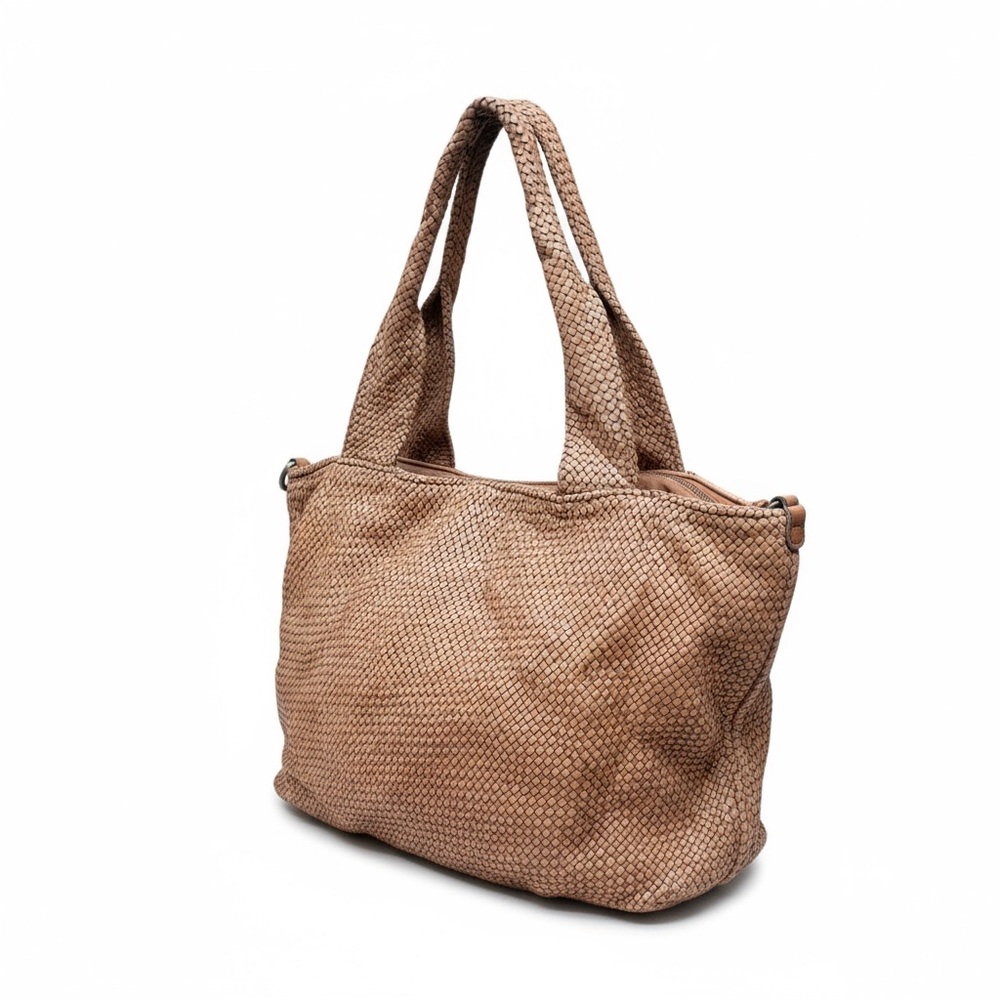 Leather Elegant Tan Women's Bag made in Italy